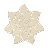 Holzkunst Pappel - Mandala Blume 02 
