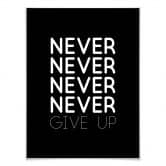 Poster Never give up 