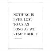 Poster Nothing is ever lost... 