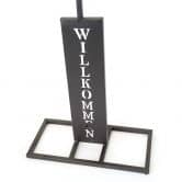 Gartendeko Welcome Herz mit Blumentopf Metalldeko - 73x34x36 cm 
