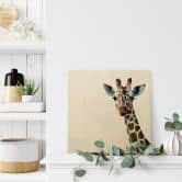 Holzbild Graves - Giraffe - Quadratisch 