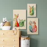 Holzbild Hagenmeyer - Happy Cat 