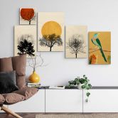 Holzbild Kubistika - Baumstudie 02 