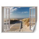 Fototapete Fensterblick Abstieg zum Strand 