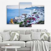 Leinwandbild 3-teilig, Santorin Griechenland Meer 