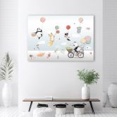 Leinwandbild, Bunte Luftballons Tiere 