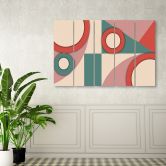 Leinwandbild 5 teilig, Geometrische Abstraktionsformen 