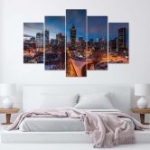 Wandbild 5-teilig, New York Skyline City Usa 