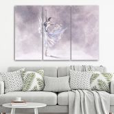 Leinwandbild 3 teilig, Ballerina Pirouet 