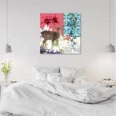 Leinwandbild, Tiere Pop art  Collage 