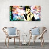 Leinwandbild 3-teilig, Audrey Hepburn Farbe 