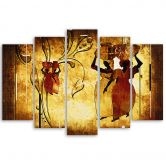 Leinwandbild 5 teilig, Afrika Frauen 