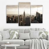 Leinwandbild 3-teilig, New York City Stadt Panorama 