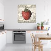 Canvas schilderij, Aardbei -Vintage 