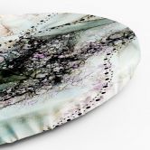 Rundes Leinwandbild Türkis Abstrakt Aquarell 