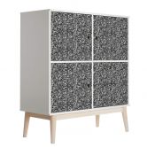Möbelfolie, Dekofolie - abwischbar - Mosaik Schwarz-Weiß 