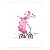 Poster Hagenmeyer - Lama op de Fiets 