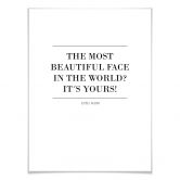 Poster The most beautiful face in the world 