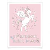 Poster Kvilis - Unicorn always believe in you - Einhorn mit Flügeln 