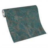 Leaf wallpaper, patterned wallpaper Fashion for Walls 4 by Guido Maria Kretschmer green 