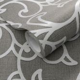 Ornamenttapete Opus braun 