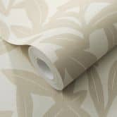 Vliestapete, Blumenmotivtapete La Terrasse taupe, creme 