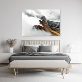 Leinwandbild, Berggipfel in den Wolken 