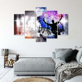 Leinwandbild 5 teilig, Pop Art Tanz 