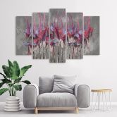 Leinwandbild 5 teilig, Pflanzen Blumen Simnitło 