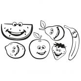 Wandtattoo Lustiges Obst 