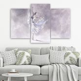 Leinwandbild 3 teilig, Ballerina Pirouet 