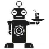 Muursticker Robotbutler James 