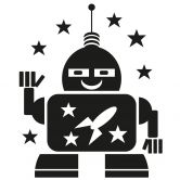 Wandtattoo Roboter Spacy 