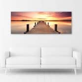 Leinwandbild, Sonnenuntergang Brücke 
