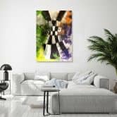Canvasbillede, Abstrakt farvet maleri 