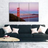 Leinwandbild 3-teilig, Golden Gate Bridge 
