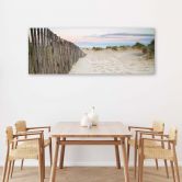 Leinwandbild, Strand nach Sonnenuntergang 