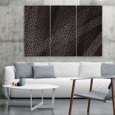 Leinwandbild 3 teilig, Leopard Leopard Pelfpatches Muster 