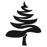Muursticker Moderne Kerstboom 