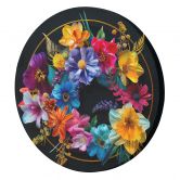 Rundes Leinwandbild Blumenstrauß aus bunten Blumen 