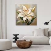 Leinwandbild 3D-Lilie gemalt 