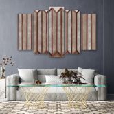 Leinwandbild 5 teilig, Buntes 3D -Fenster 