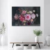 Canvas schilderij, Vintage bloemen boeket 