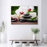 Leinwandbild, Orchideen Blumen Zen 
