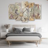 Leinwandbild 5 teilig, Mosaik -Dschungel 