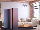 Paravent, Raumteiler freistehend, Trennwand - Rainbow Gradient: Delicate Multicolored 
