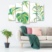 5-delige canvas print Monster's Leaves 