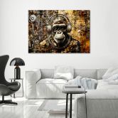 Leinwandbild, Affe mit Brille 