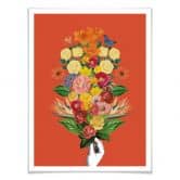 Poster Frida Floral Studio - Botanical Red 