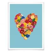 Poster Frida Floral Studio - Heart Floral 